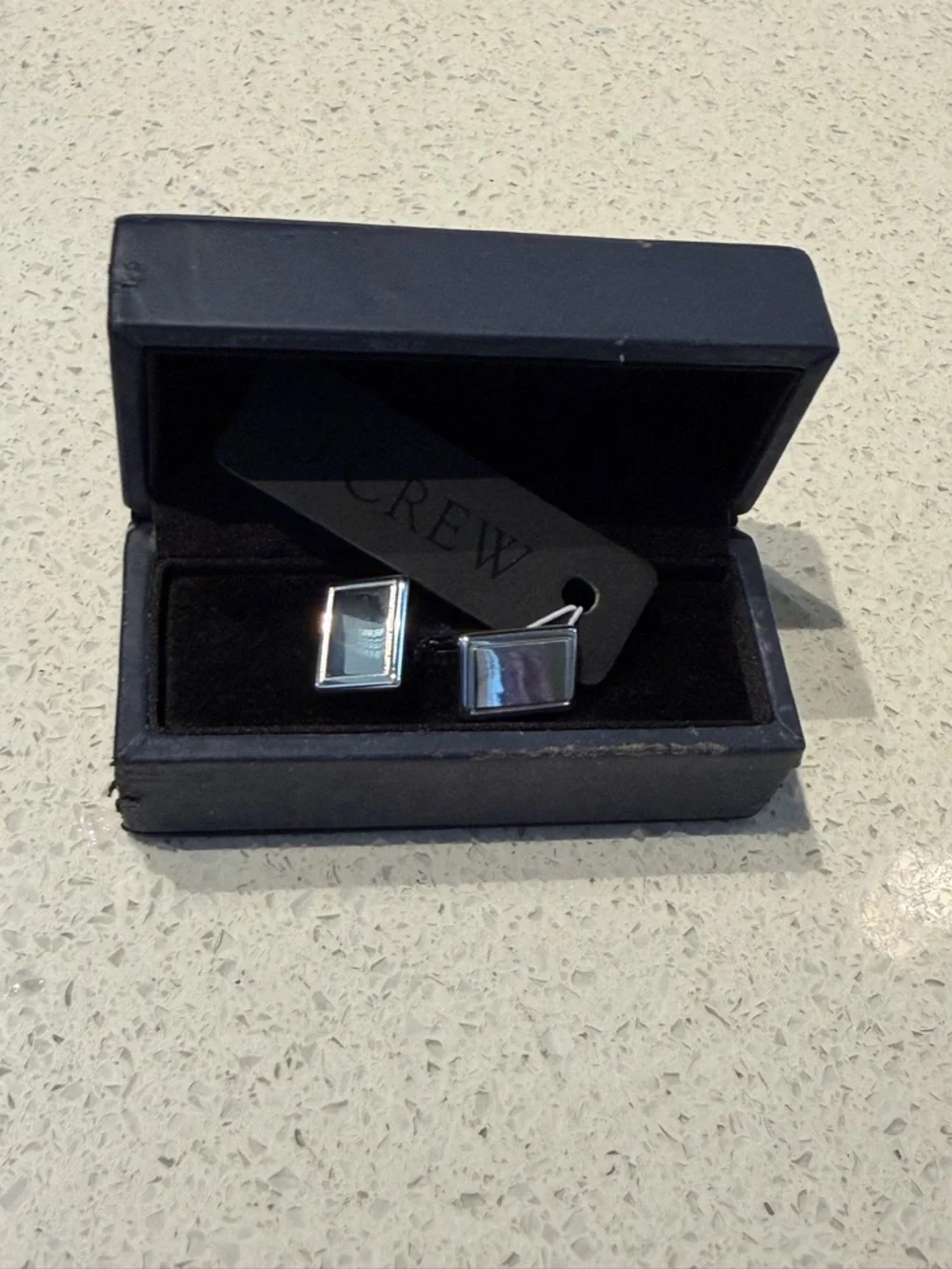 J CREW sterling Silver Rectangular Cufflinks - Classic Men's Accessory